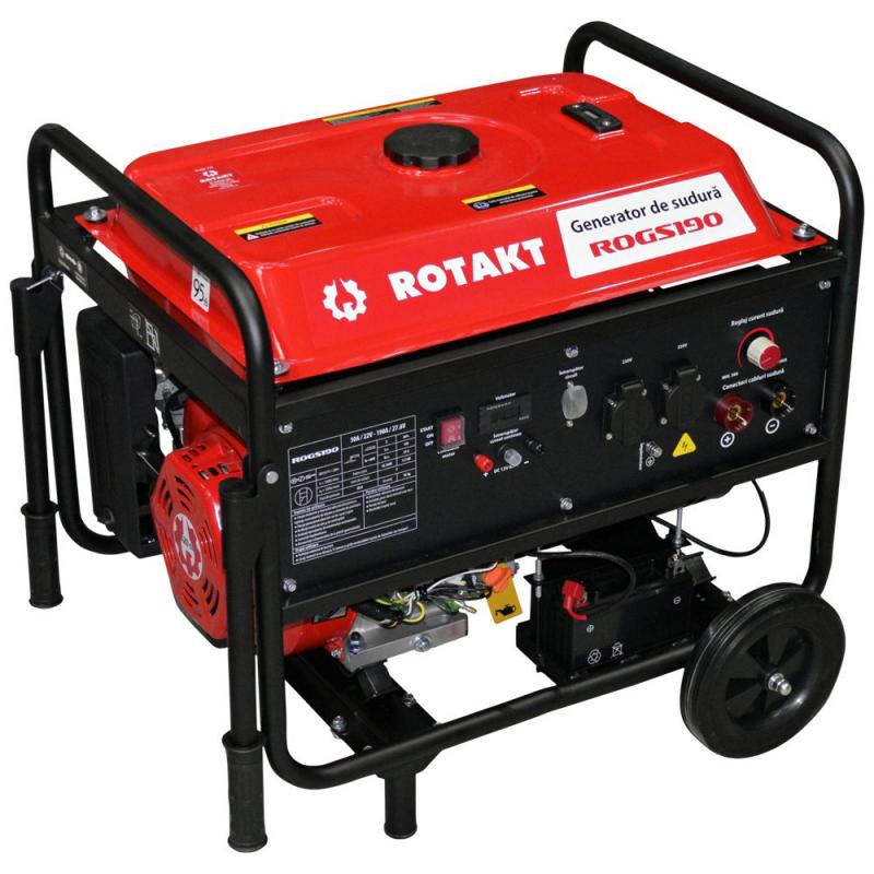 Generator De Curent Cu Sudura 190 A, Rotakt ROGS190, 3.9 KW, Consum 3,12 l/h