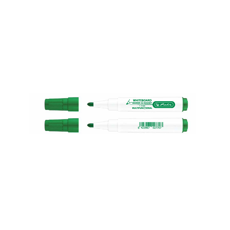 Marker Whiteboard Verde, Prevazut Cu Burete Si Magnet