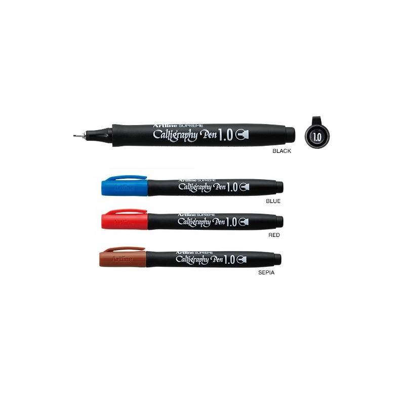 Marker Artline Supreme Calligraphy, Varf Tesit Din Fetru 1.0mm - Maro