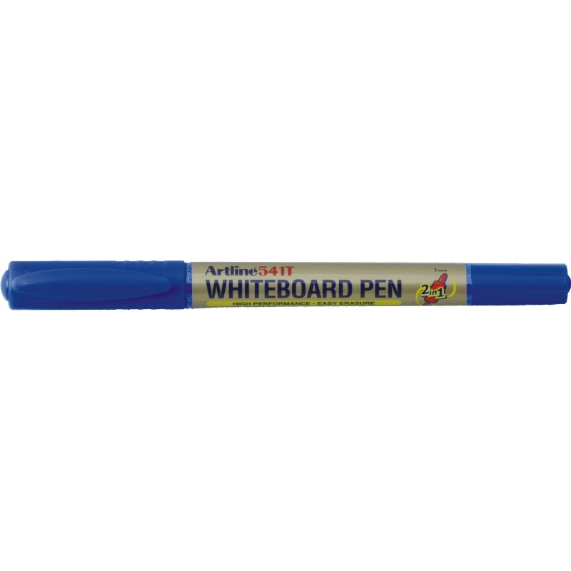 Marker Pentru Tabla De Scris Artline 541t, Doua Capete - Varfuri Rotunde 0.4mm/1.0mm - Albastru