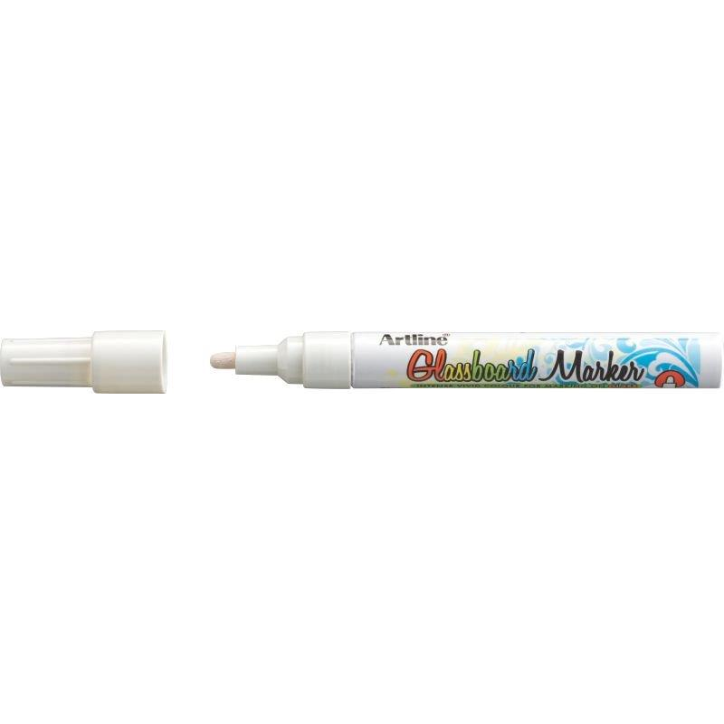 Marker Pentru Tabla De Sticla Artline Glassboard, Varf Rotund 2.0mm - Alb