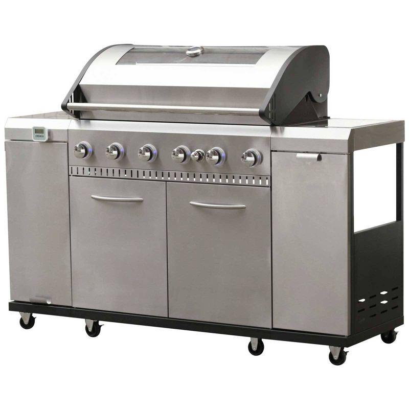 Bucatarie pe gaz Grill Chef Landmann 12120, 6+1 arzatoare inox