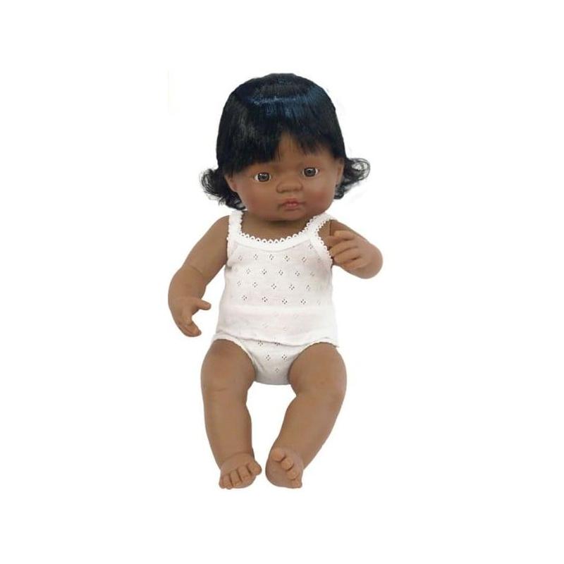 Papusa Baby hispanic fata Miniland  38 cm