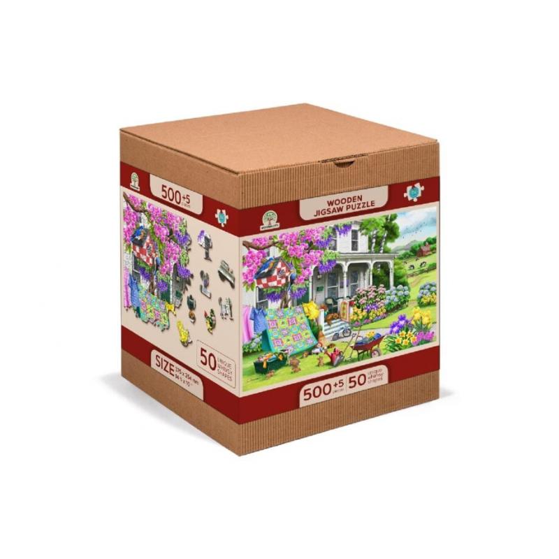 Puzzle din lemn, Casuta de la tara, 505 piese