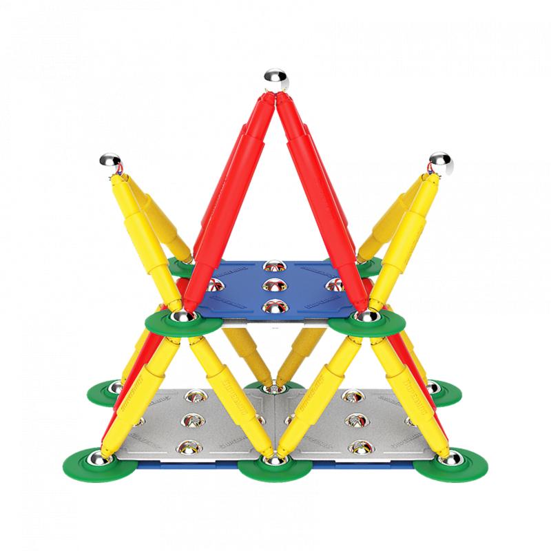 Set de constructie magnetic Supermag Classic, 72 piese