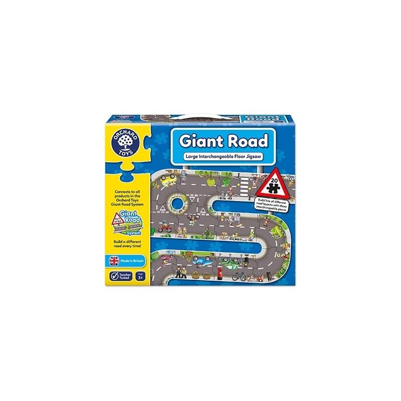 Puzzle gigant de podea traseu masini (20 piese) GIANT ROAD JIGSAW