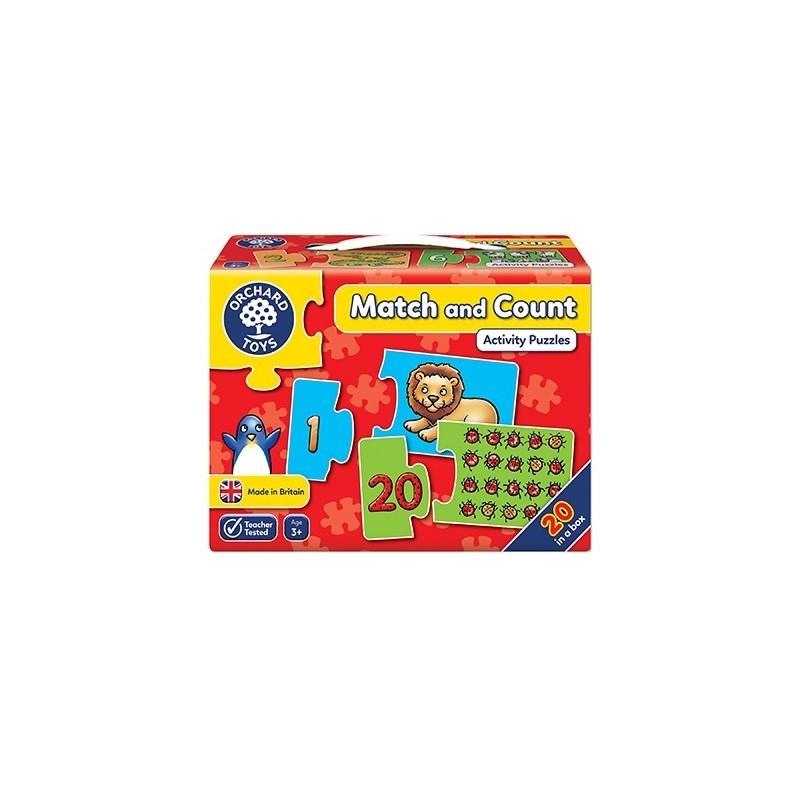 Puzzle Potriveste si numara de la 1 la 20 MATCH AND COUNT