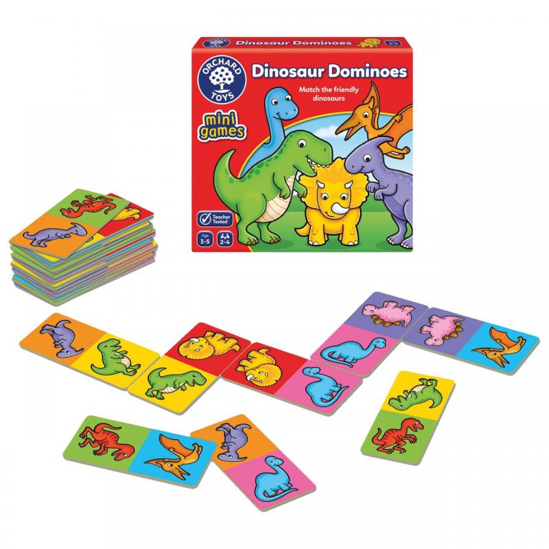 Joc educativ Domino Dinozauri - Dinosaur Dominoes