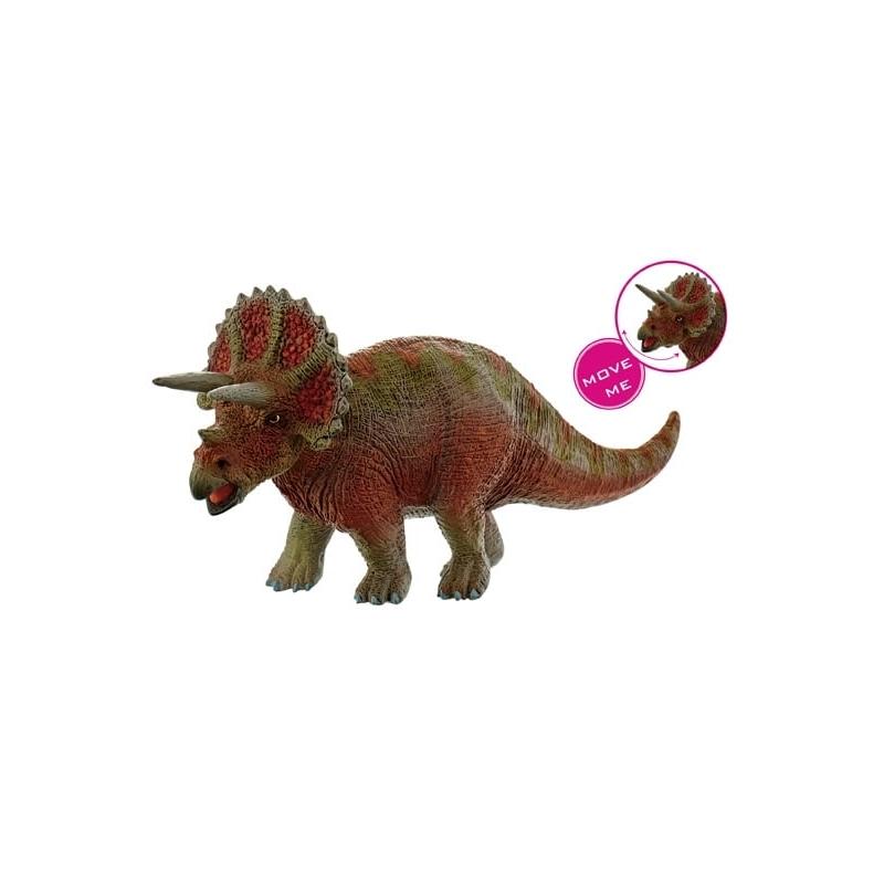 Triceratops - Figurina dinozaur cu cap mobil