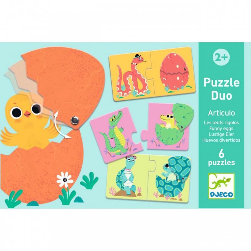 Djeco Puzzle duo Djeco, Din ou - Jucarie Educativa de inalta calitate pentru copii