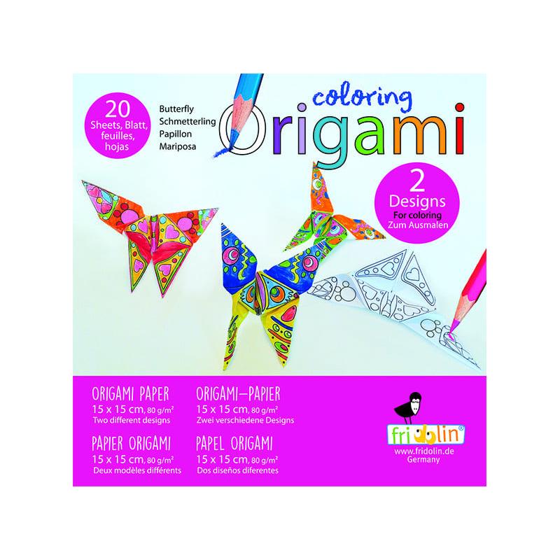 Origami Fridolin, fluturasi de colorat