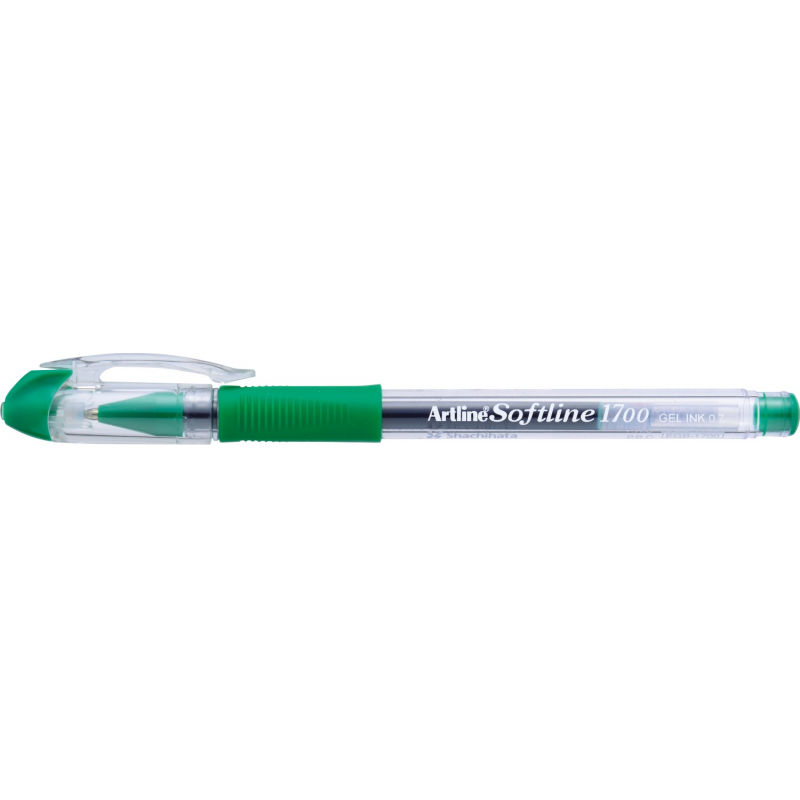 Pix Cu Gel Artline Softline 1700, Rubber Grip, Varf 0.7mm - Verde