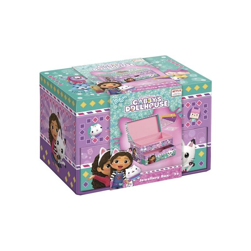 Set creativ DIY Decoreaza propria cutie de bijuterii Gabby s Dollhouse