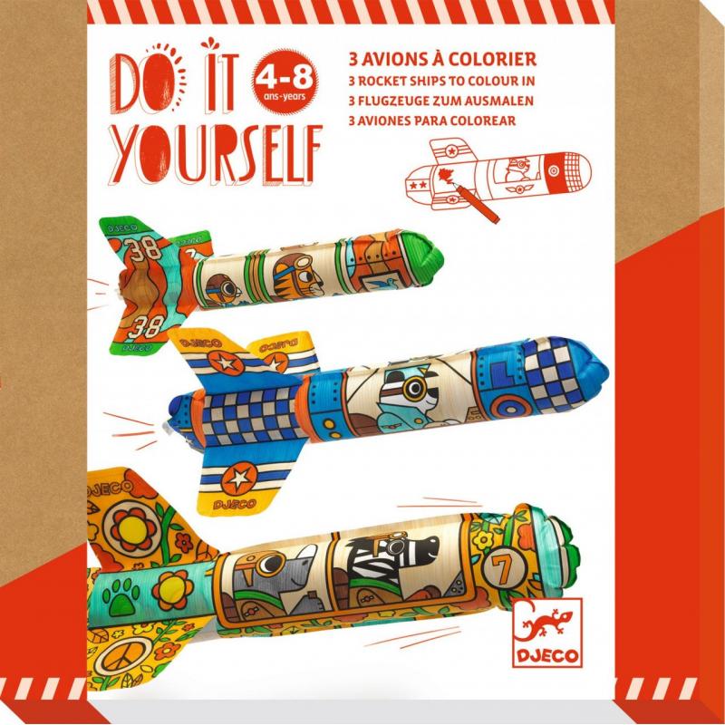 Djeco Set DIY Djeco, Avioane - Jucarie Educativa pentru copii