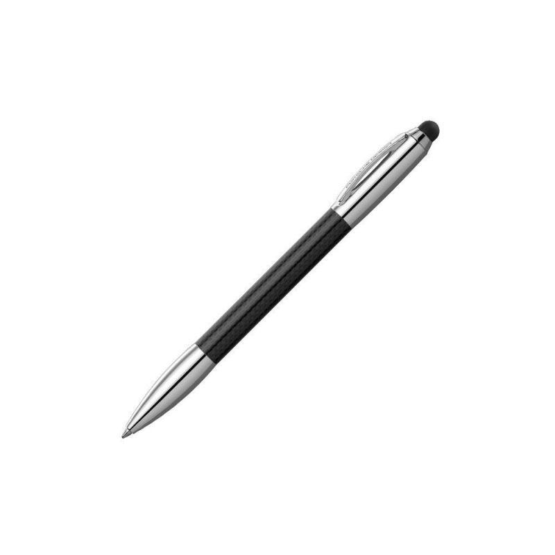 Pix/stylus 3145 Shake Pen Big Stylus, Corp Din Otel Inoxidabil/carbon De Inalta Calitate, Negru/argintiu