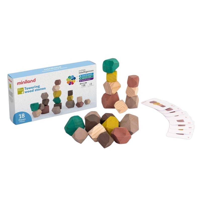 Joc educativ pentru dezvoltarea motricitatii Wood Stones