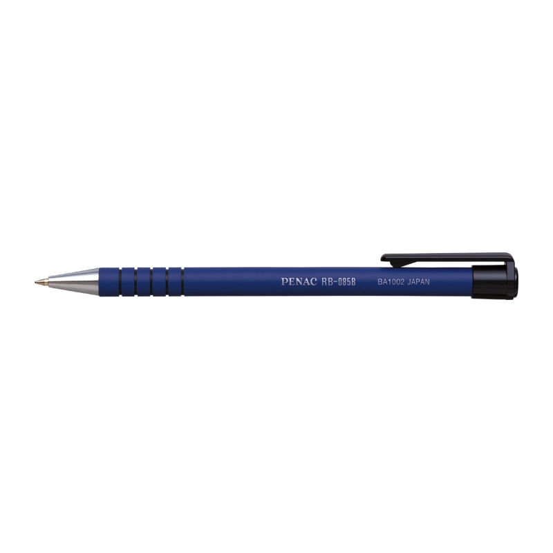 Pix Penac Rb-085b, Rubber Grip, 0.7mm, Varf Metalic, Corp Albastru - Scriere Albastra