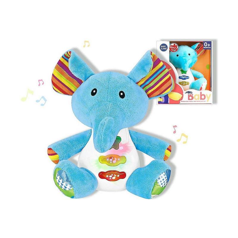 Jucarie interactiva bebe cu sunete si lumini 15 cm - Elefant