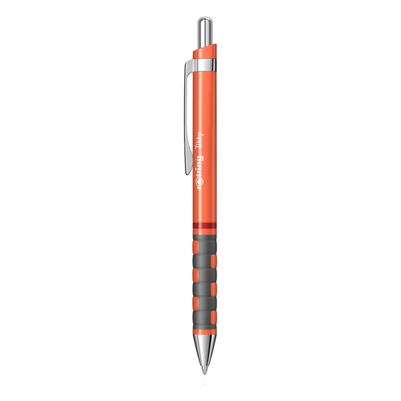 Pix Rotring Tikky 3, Grosime Varf 0.7 mm, Culoare Scris Albastru, Culoare Corp Portocaliu