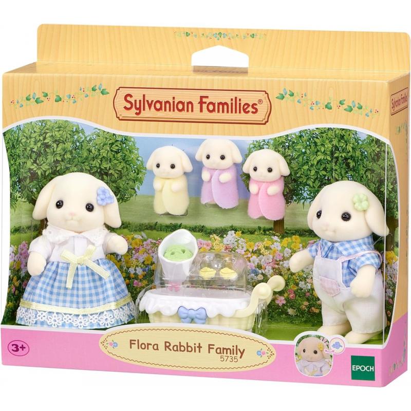 Figurine Sylvanian Families - Familia Iepurasilor Flora