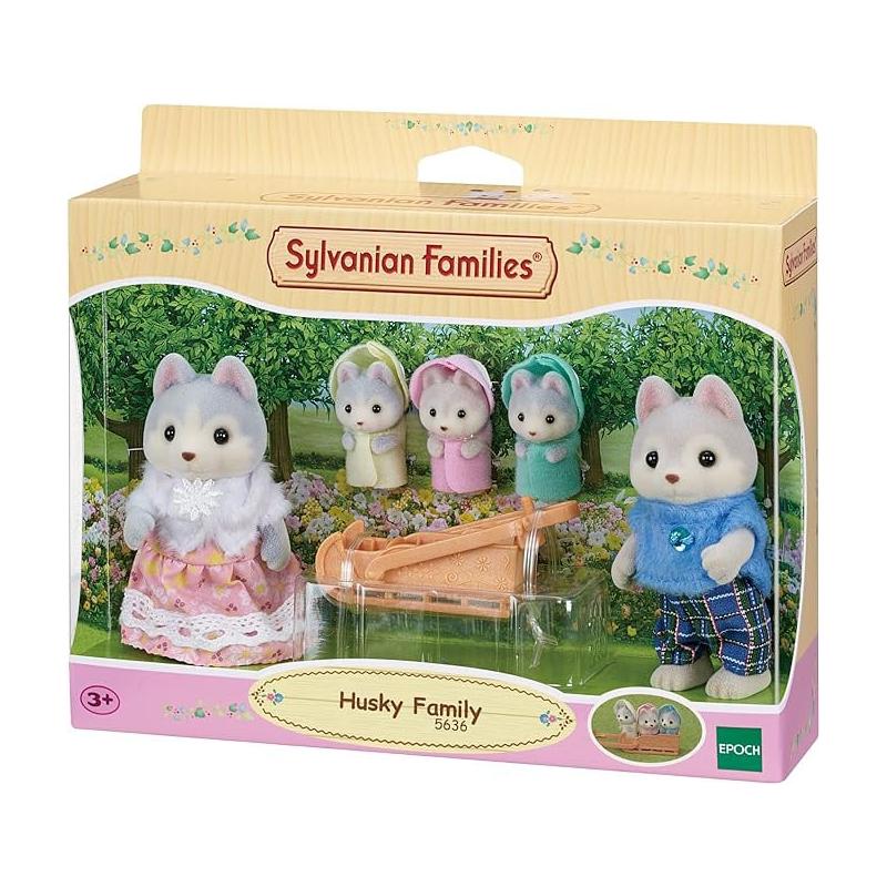 Figurine Sylvanian Families - Familia Catelusilor Husky