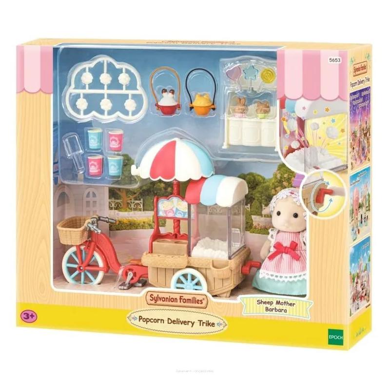 Sylvanian Families - Set Stand Tricicleta pentru Popcorn