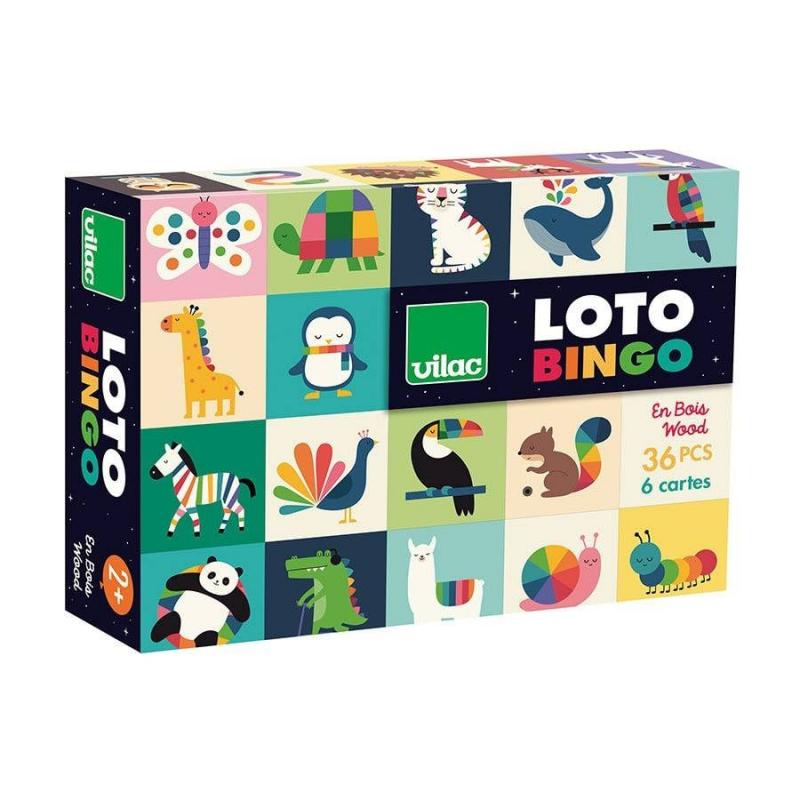 Joc LOTO din lemn - Animale curcubeu - Andy Westface