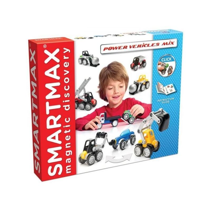 Set de constructie - Set Vehicule SMARTMAX PLAY - Power Vehicles Mix