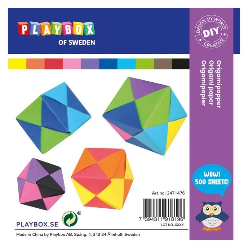 Set 500 de coli hartie pentru origami, 15*15 cm,10 culori, pentru gradinita si scoala