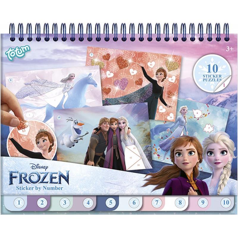 Set creativ cu abtibilduri, lipeste pe numere, Disney Frozen