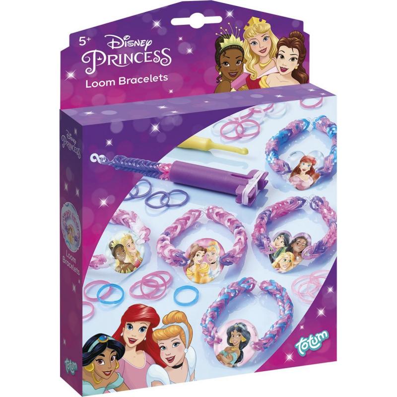 Set creativ bratari din elastice colorate, Disney Princess