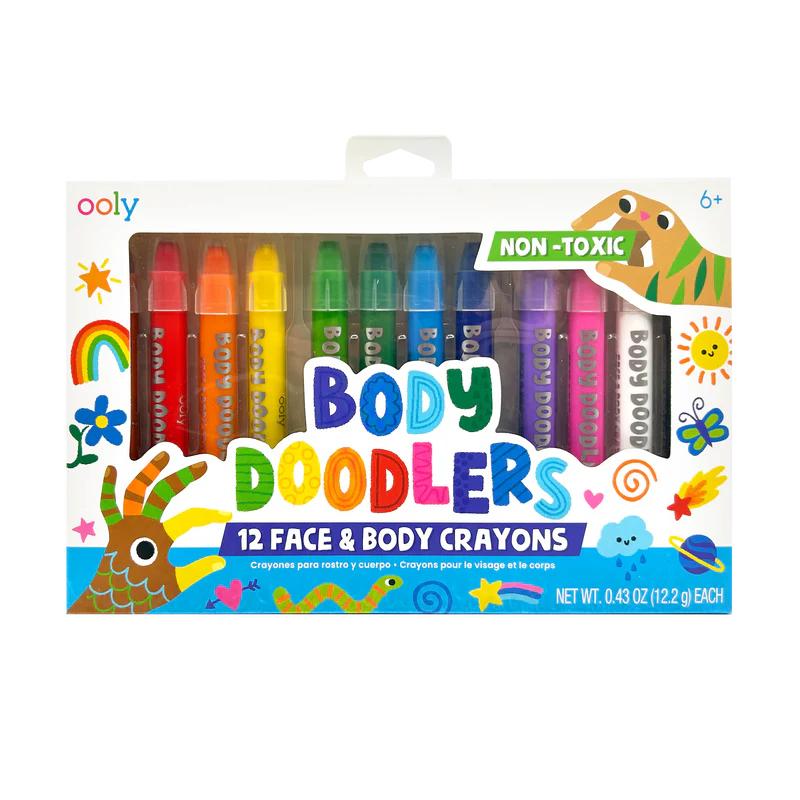 Creioane pictura pentru fata si piele, Body Doodlers, set de 12