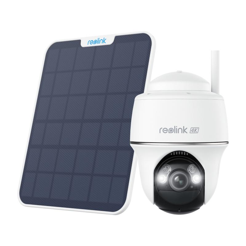 Camera de supraveghere Reolink Argus PT B440 cu panou solar, rezoluție 4K / 8MP, WIFI, detectare persoana/vehicul, vedere 360 de grade