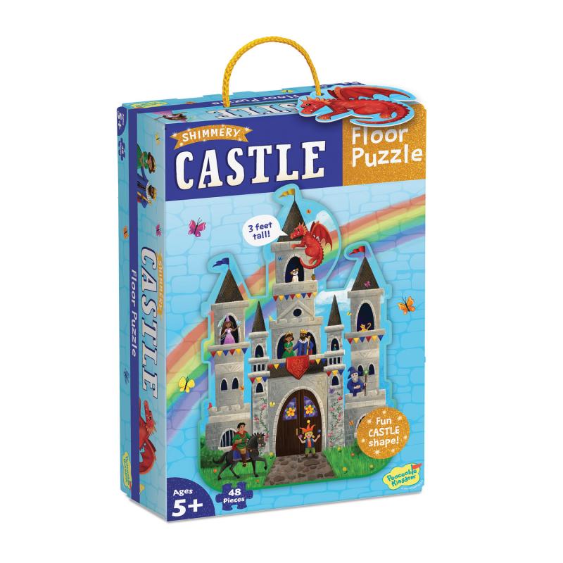 Puzzle de podea in forma de castel cu personaje si dragoni Castle Floor Puzzle