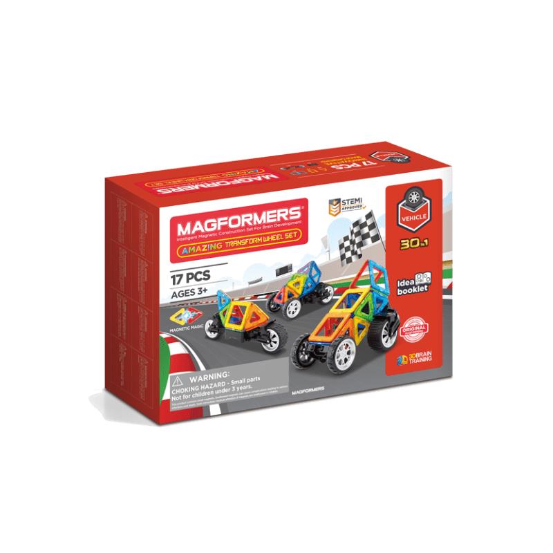 Set magnetic de construit- Magformers Vehicule 17 piese