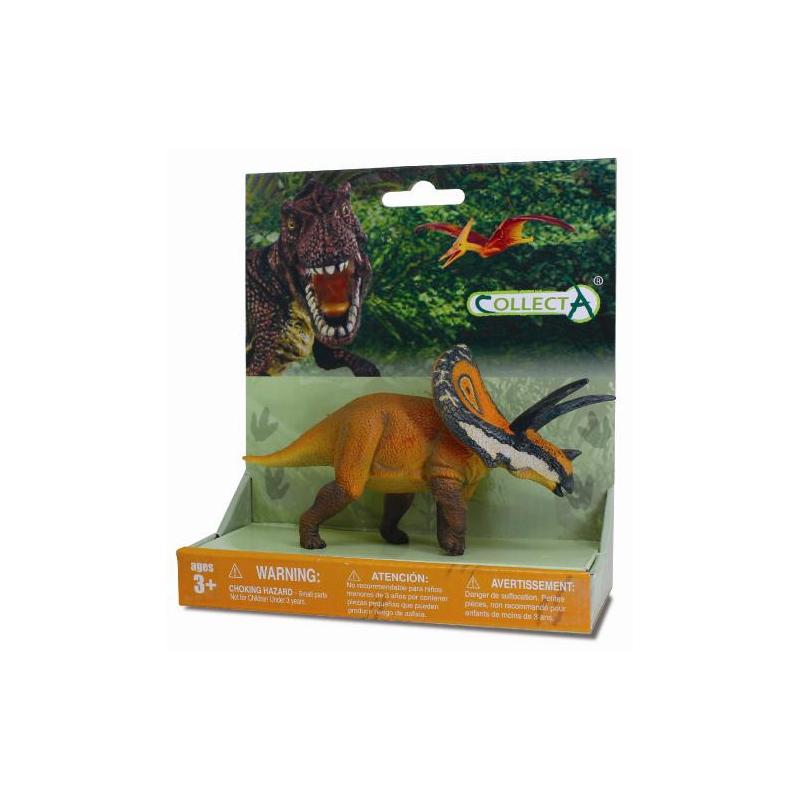 Figurina pe platforma dinozaur Torosaurus pictata manual XSPP Collecta