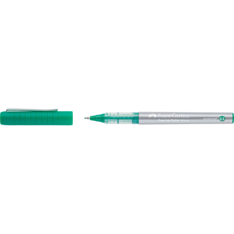 Roller Free Ink Faber-Castell, Varf 0.5 mm, Mina Verde