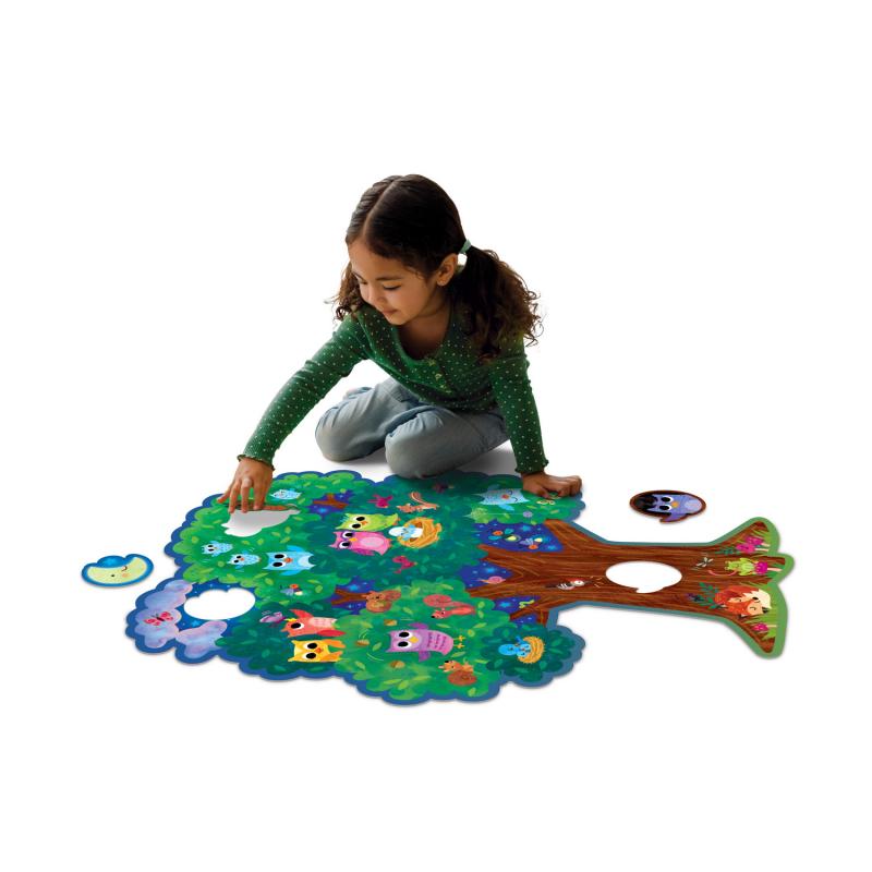 Hoot Owl Hoot puzzle de podea in forma de copac cu bufnite