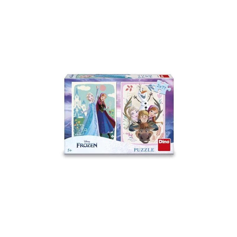 Puzzle 2 in 1 - Anna si Elsa (2 x 77 piese)