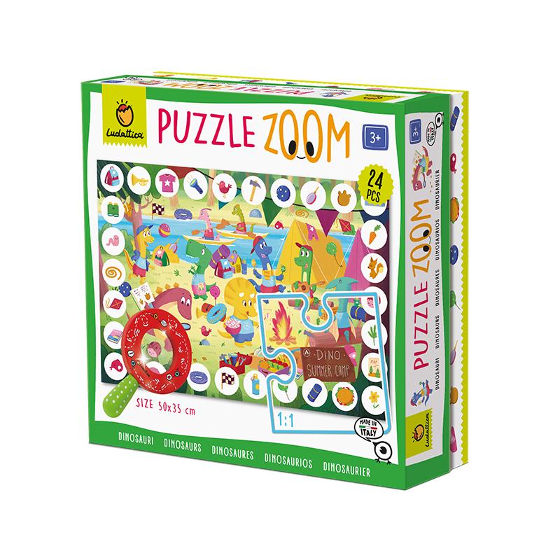 Zoom Puzzle - Dinozauri, Ludattica, 3 ani+