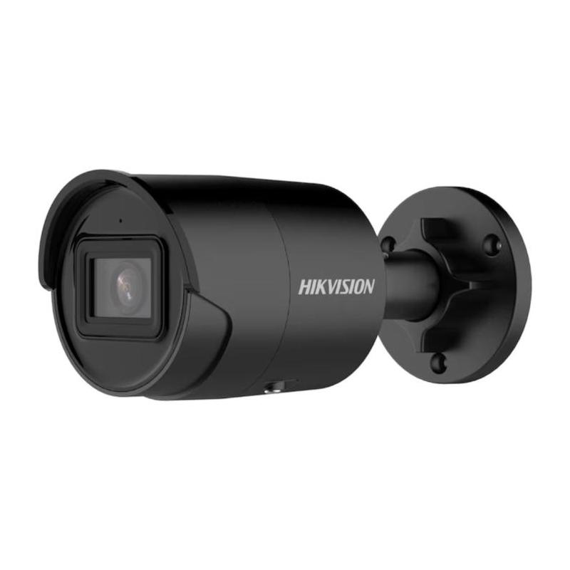 Camera supraveghere Hikvision IP bullet DS-2CD2043G2-IU(2.8mm)black, 4MP, culoare neagra, Acusens - filtrarea alarmelor false dupa corpul uman si masini, microfon audio incorporat