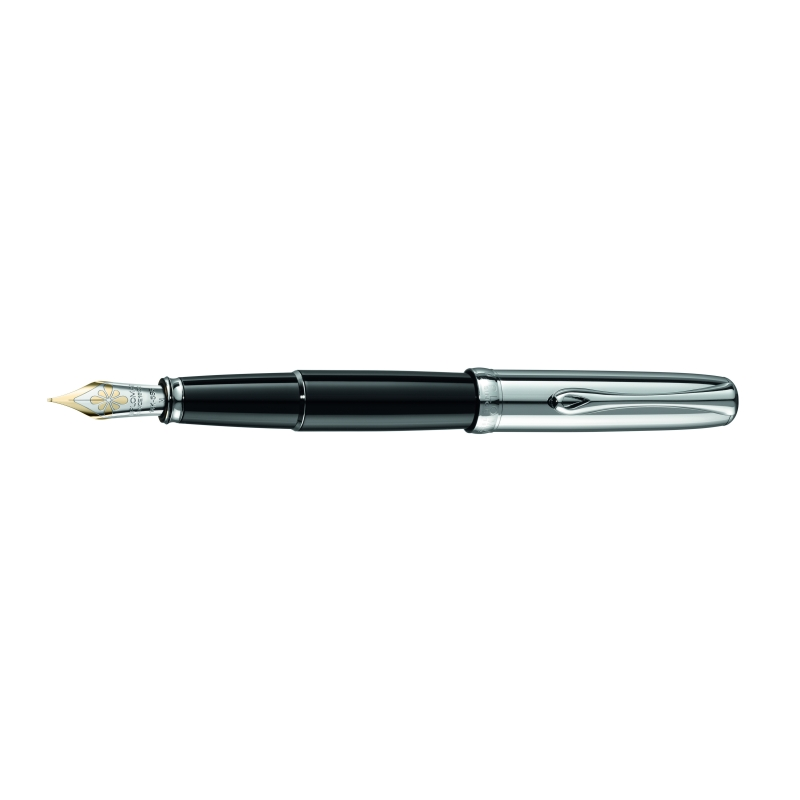 Diplomat Excellence A - Black Chrome - Stilou Cu Penita M, Aurita 14kt.