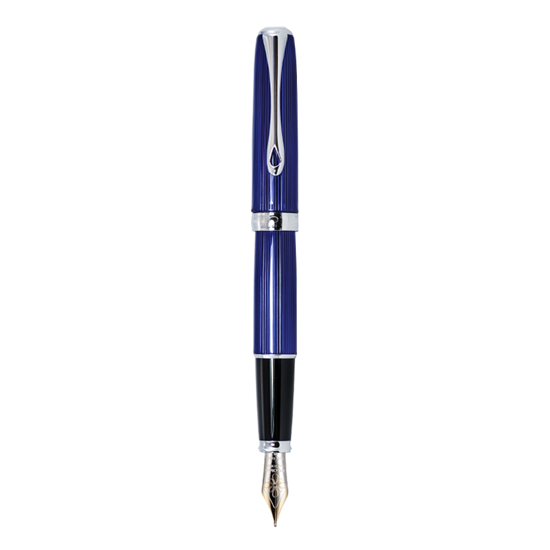 Diplomat Excellence A - Sky-line Blue Chrome - Stilou Cu Penita M, Aurita 14kt.