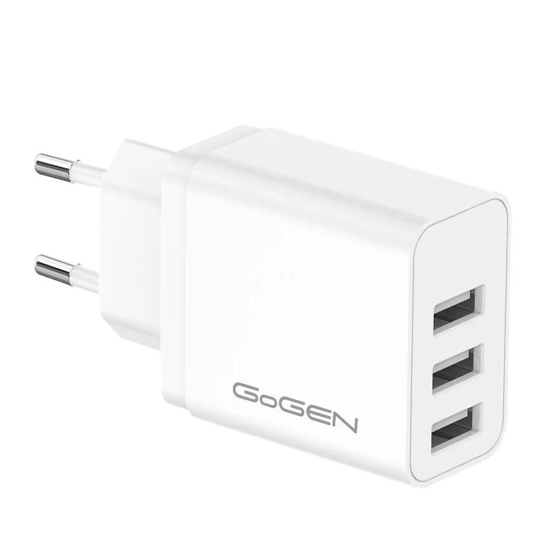 Incarcator de retea GoGEN ACH 301W, 3 x USB, 5V/3.1 A, 15.5 W, alb