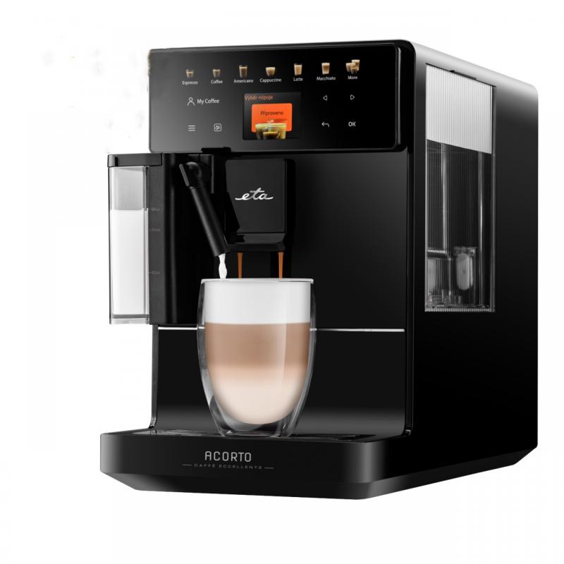 Espressor automat de cafea ETA Acorto 9180 90000, 1400W, 19 bar, sistem de spumare, negru