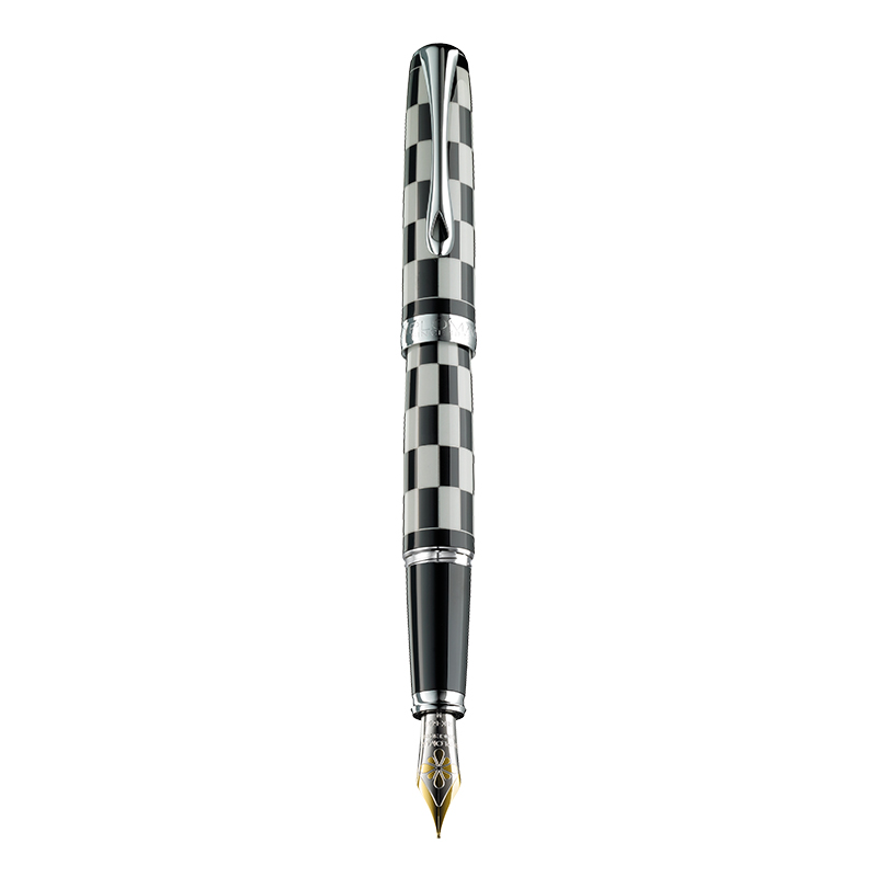 Stilou Diplomat Excellence A Plus, Cu Penita M, Aurita 14kt. - Rome Black White