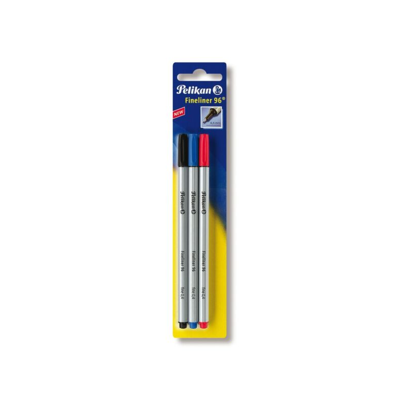 Fineliner 96 Negru/albastru/rosu Set3 Pelikan