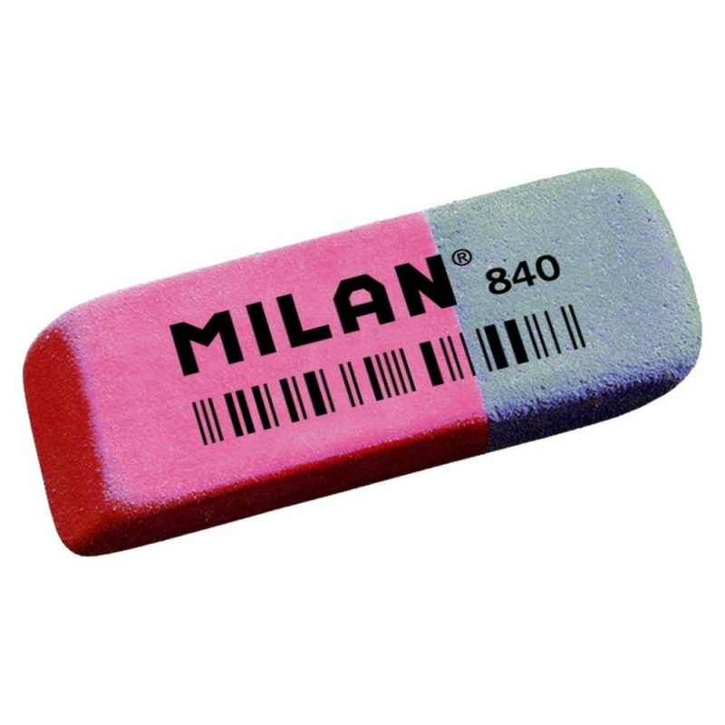 Radiera Milan, 40 Buc/Set, Culoare Rosu si Albastru