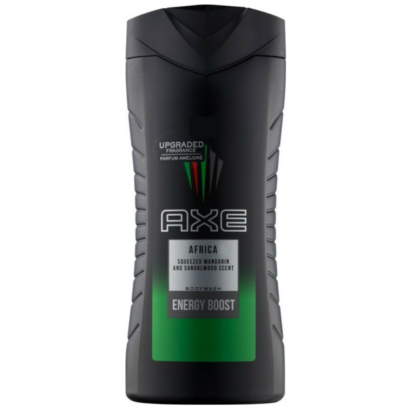 Gel de Dus AXE Africa Energy Boost, Cantitate 400 ml, Parfum de Lemn de Santal si Mandarine