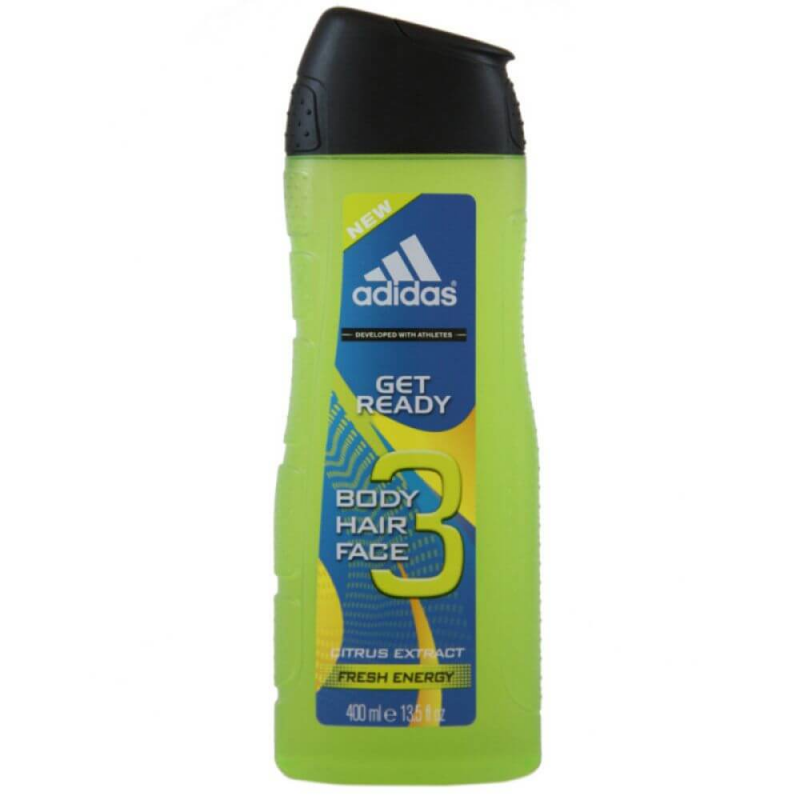 Gel de dus 3in1 Adidas Get Ready, 400 ml, Barbati